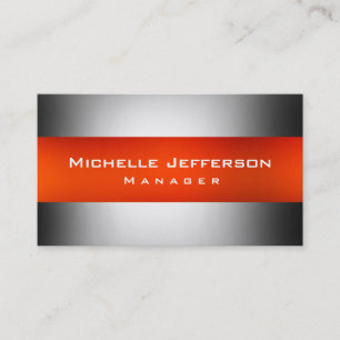 Carte de visite Orange Grey Creative Manager