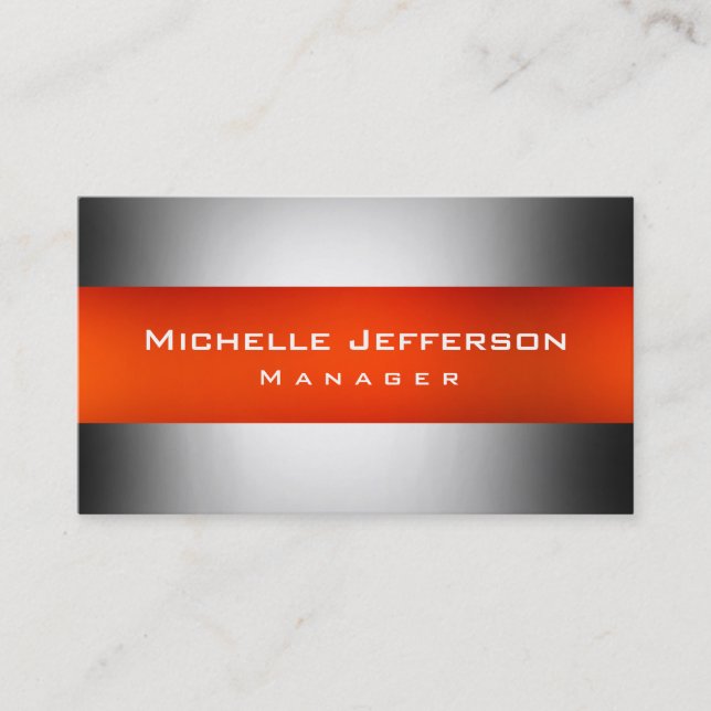 Carte de visite Orange Grey Creative Manager (Devant)