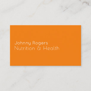 Carte De Visite Orange minimale moderne de style