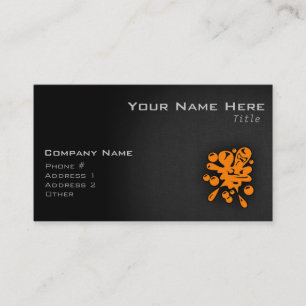 Carte De Visite Orange Paintball