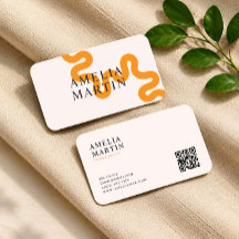 carte de visite orange simple moderne pour les ent
