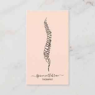 Carte De Visite Orange Spine vertèbre orthopédique médecin