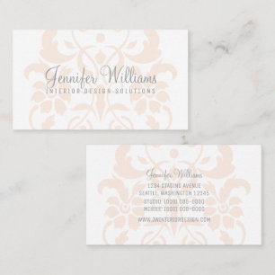 Carte de visite Orange subtil Damask