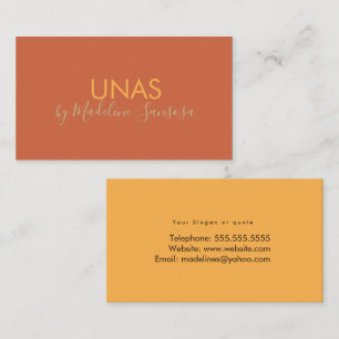 Carte de visite orange technicienne en ongles prop