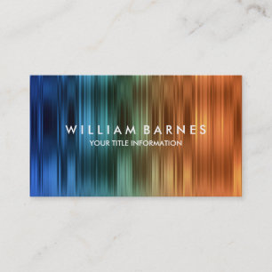 Carte de visite Orange Turquoise Blue Stripes