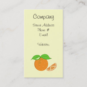 Carte De Visite Orange Twist