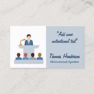 Carte De Visite Orateur de motivation, entraîneur de la vie