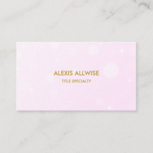 Carte De Visite Orbes lumineuses modernes sur or rose