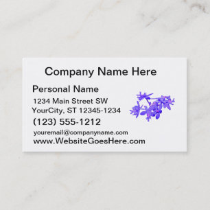 Carte De Visite Orchidée moulue teintée par bleu de fleurs