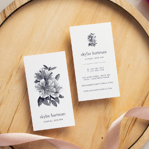 Carte De Visite Orchidée vintage   Floral vertical