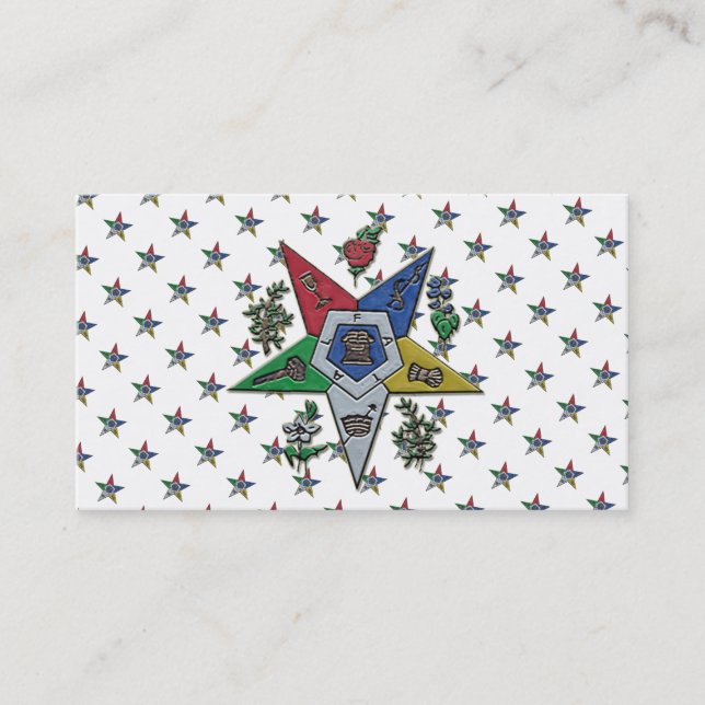 Carte De Visite Ordre De L'Étoile Orientale (Devant)