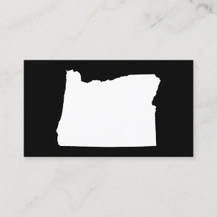 Carte De Visite Oregon en blanc et noir