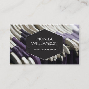 CARTE DE VISITE ORGANISATEUR DE CLOSET, SHOPPER PERSONNEL