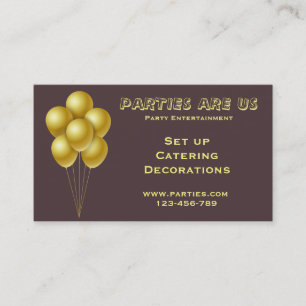 Carte De Visite Organisateur de fêtes service traiteur indépendant