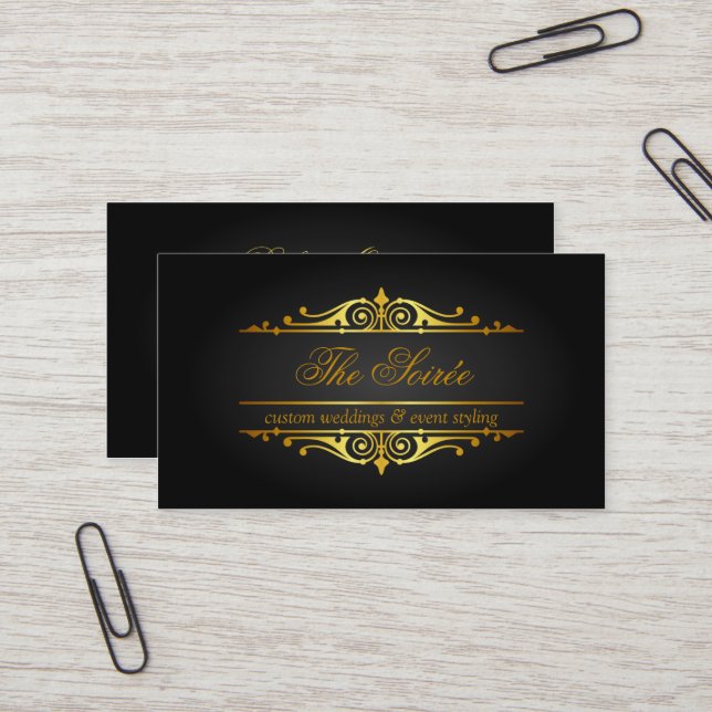 Carte De Visite Organisateur de luxe (Devant/Arrière en situation)