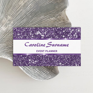 Carte De Visite Organisateur d'événements Chic et Glamour Faux Pai