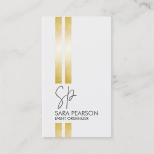 Carte De Visite Organisateur d'événements Faux Gold Bande