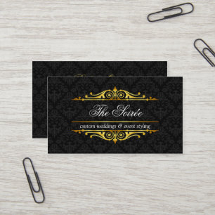 Carte De Visite Organisateur en filigrane et de damassé