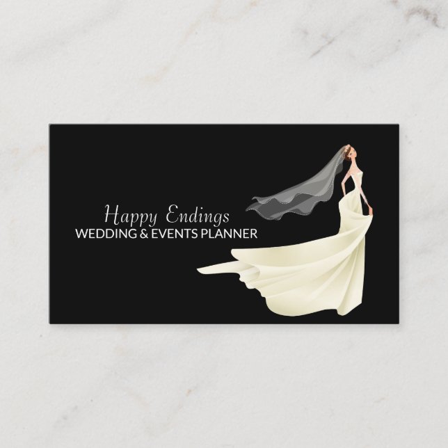 Carte De Visite Organisateur mariage Coordonnateur des événements  (Devant)