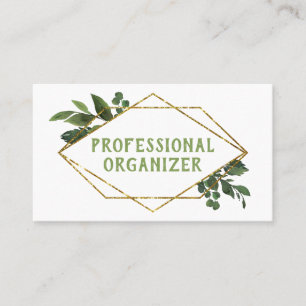 Carte De Visite Organisateur professionnel moderne de verdure géo