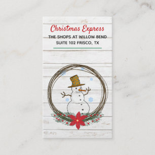 Carte de visite orienté de Noël