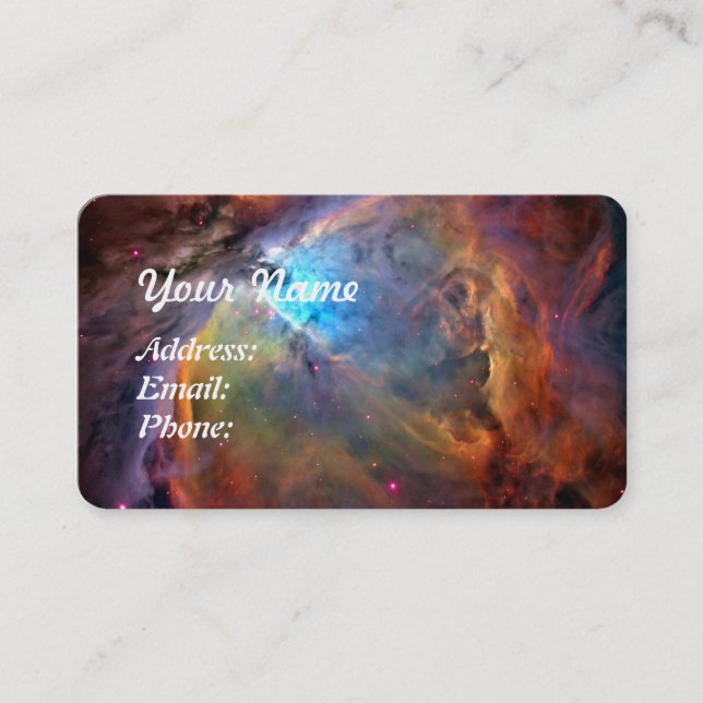 Carte De Visite Orion Nebula Space Galaxy coins ronds (Devant)