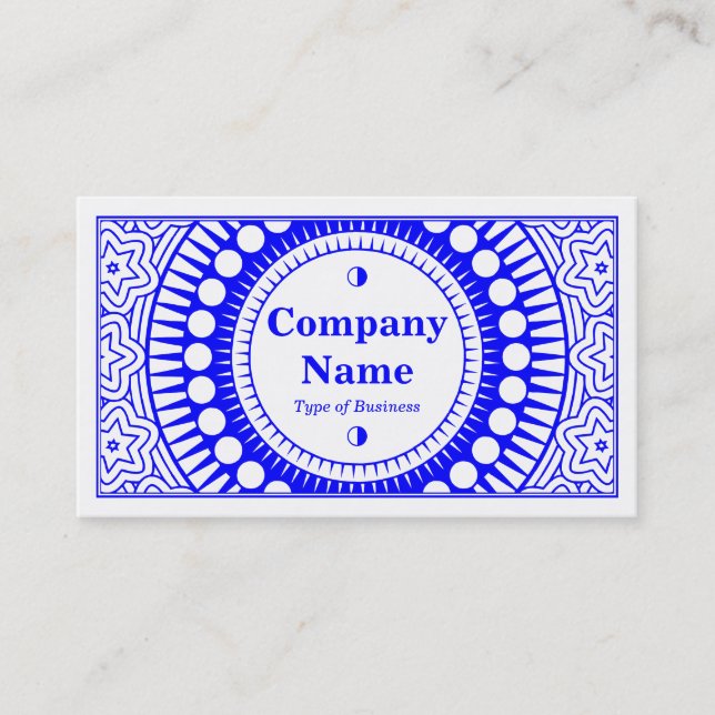 Carte De Visite Ornement 01 - Bue sur blanc (Devant)