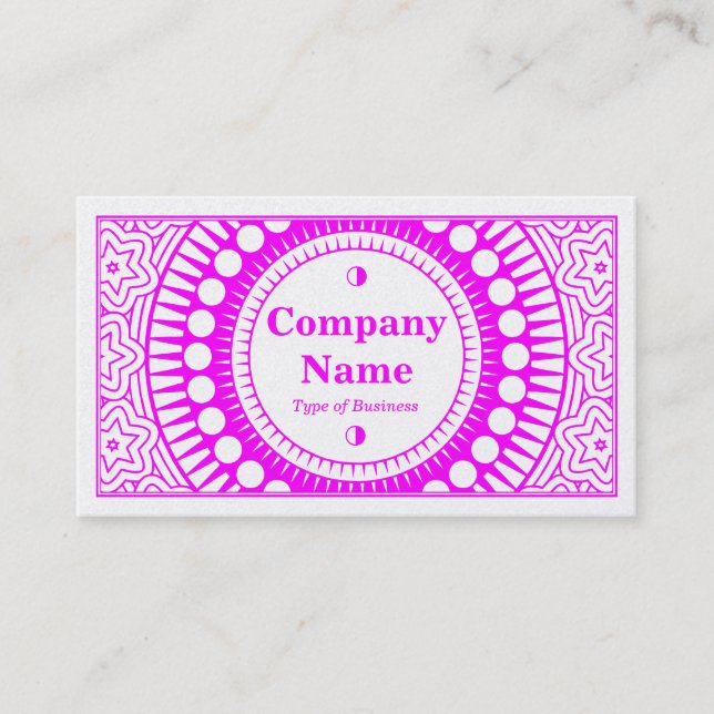 Carte De Visite Ornement 01 - Magenta on (Or) (Devant)