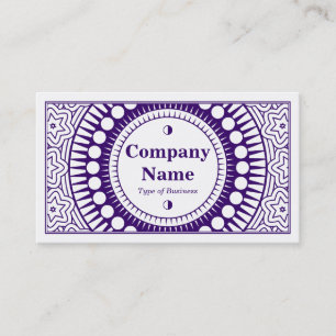 Carte De Visite Ornement 01 - Violet profond sur blanc