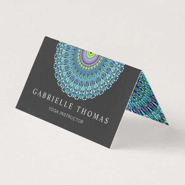 Carte De Visite Ornement floral de mandala (Devant)