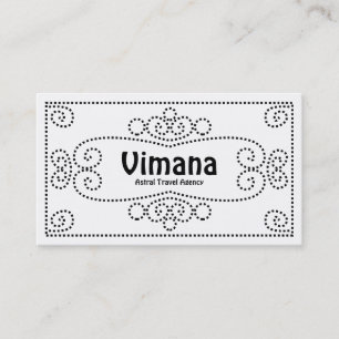 Carte De Visite Ornement - Noir sur Blanc