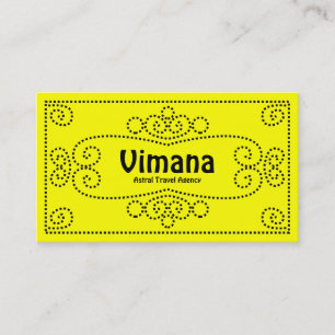 Carte De Visite Ornement - Noir sur Jaune