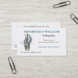 Carte de visite orthopédique de chirurgien