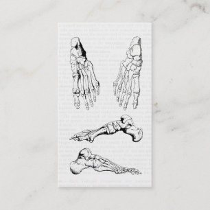 Carte De Visite Os humains d'anatomie de vieil art Médicale du