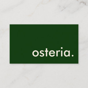Carte De Visite osteria.