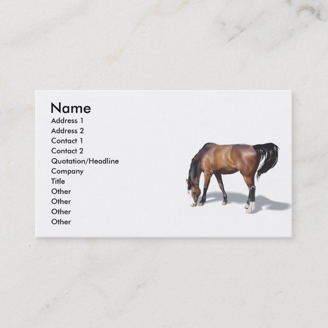 Carte De Visite Other017, Nom, Adresse 1, Adresse 2, Contact ... (Devant)