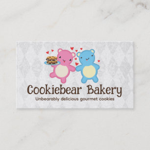 Carte De Visite Ours biscuits boulangerie pâtisserie pâtisserie bo