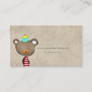 CARTE DE VISITE OURS EN PELUCHE