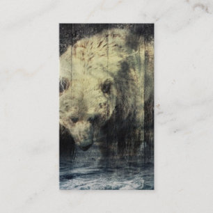 Carte De Visite Ours gris occidental primitif de région boisée de