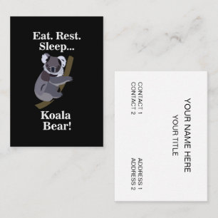 Carte De Visite Ours Koala Drôle
