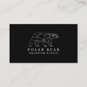 Carte De Visite Ours polaire noir