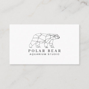 Carte De Visite Ours polaire origami adorable - Ajouter du charme 