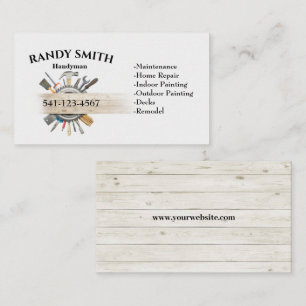 Carte De Visite Outil Cute Handyman Entretien Réparation voiture d