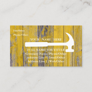 Carte De Visite Outil de charpentier pour constructeurs profession