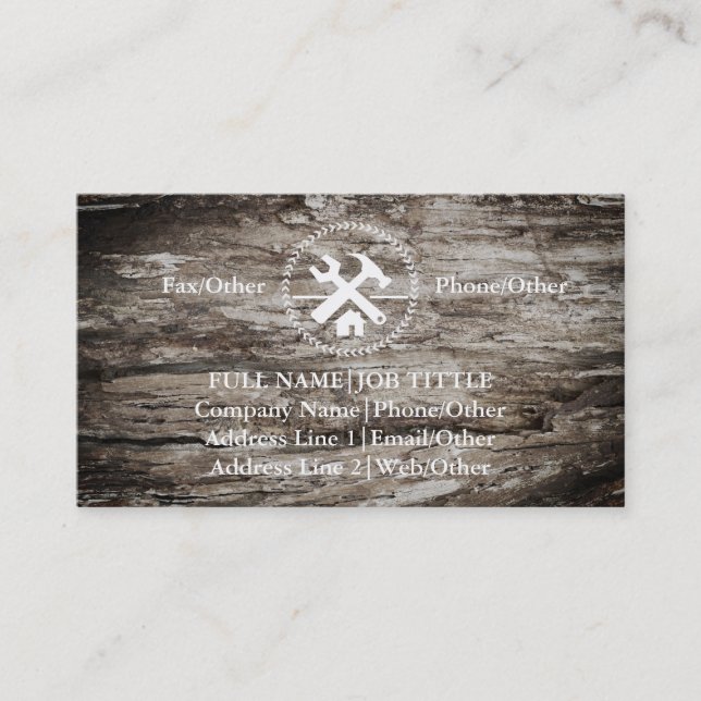 Carte De Visite Outil de charpentier pour constructeurs profession (Devant)