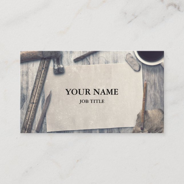 Carte De Visite Outil de charpentier pour constructeurs profession (Devant)