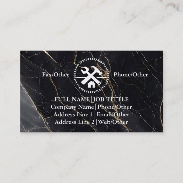 Carte De Visite Outil de charpentier pour constructeurs profession (Devant)