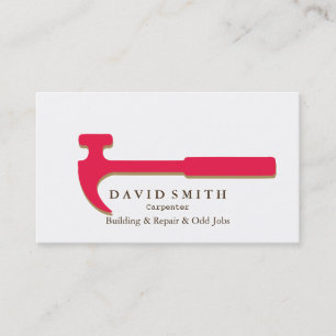 Carte De Visite Outil de charpentier pour constructeurs profession