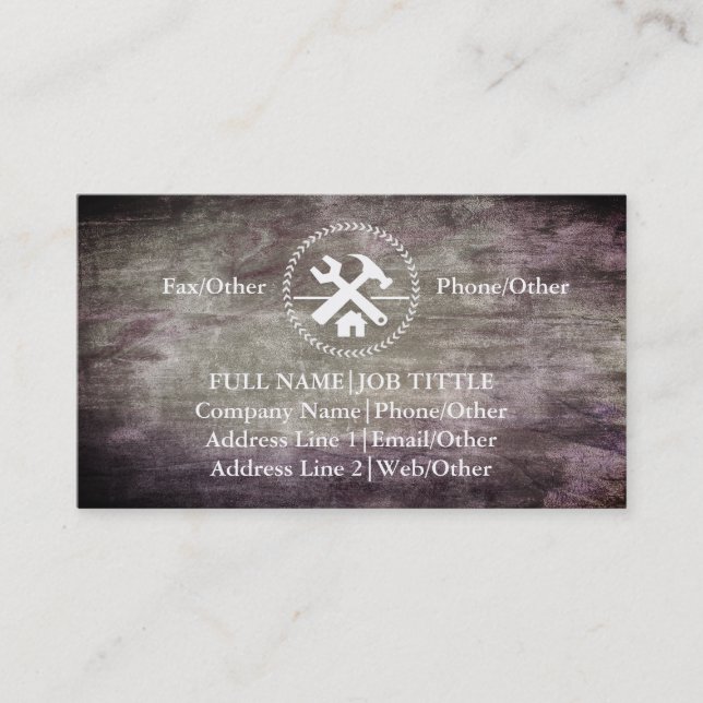 Carte De Visite Outil de charpentier pour constructeurs profession (Devant)