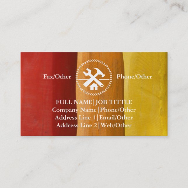 Carte De Visite Outil de charpentier pour constructeurs profession (Devant)